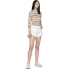 JW Anderson Off-White Denim Flared Cuff Shorts