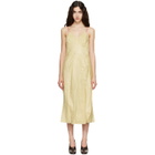 Calvin Klein Collection Yellow Fia Leather Midi Dress