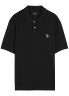 PS Paul Smith Appliquéd Piqué Cotton Polo Shirt Black