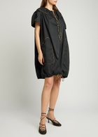 Dries Van Noten Dattia Cotton-poplin Mini Dress Black