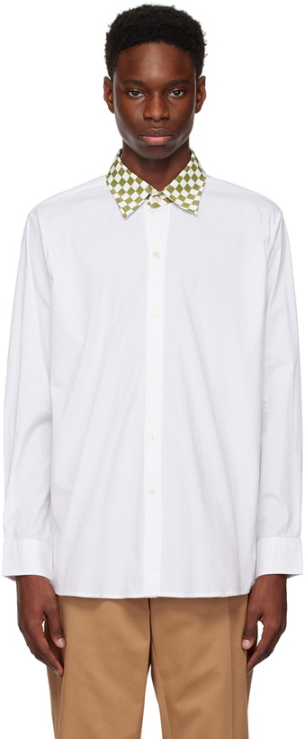 Photo: Connor McKnight White Checkerboard Collar Shirt