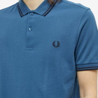 Fred Perry Authentic Men's Slim Fit Twin Tipped Polo Shirt in Midnght Blue/Navy