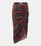 Veronica Beard Ari floral paisley midi skirt