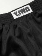 Y,IWO - Hardwear Straight-Leg Logo-Print Satin Shorts - Black