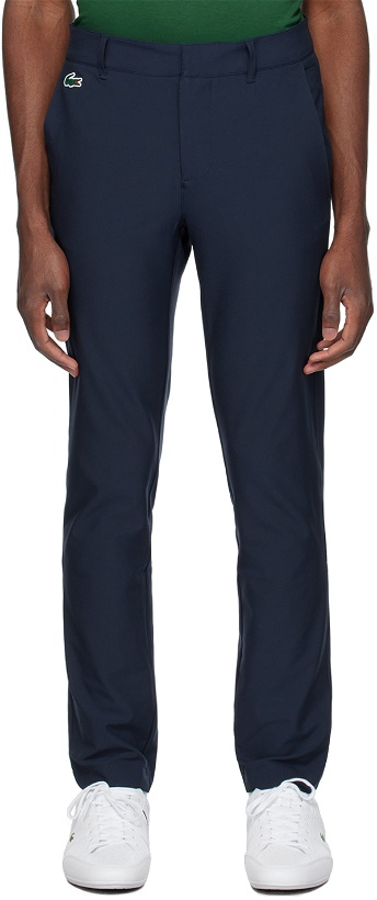 Photo: Lacoste Navy Slim-Fit Trousers