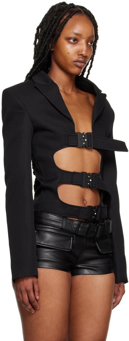 Lado Bokuchava Black Cyber Shibari Blazer