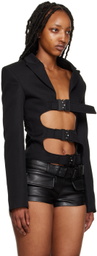 Lado Bokuchava Black Cyber Shibari Blazer