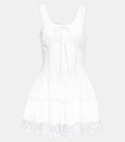 LoveShackFancy Ceronne lace-trimmed cotton minidress
