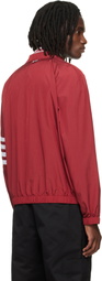 Thom Browne Red Ripstop Raglan Coach Jacket