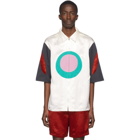 Kiko Kostadinov White and Multicolor Derby Oval Zip Shirt