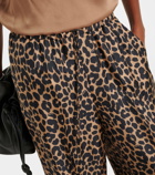 Max Mara Leopard-print silk wide-leg pants