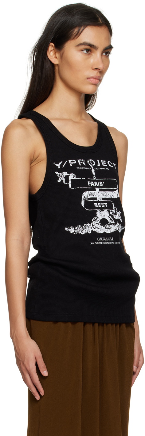 Y/PROJECT Paris Best タンクトップ Y-Project Women's Paris' Best Tank Top in Black Y/Project