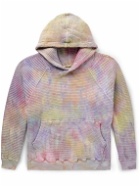 Camp High - Tie-Dyed Waffle-Knit Cotton Hoodie - Multi