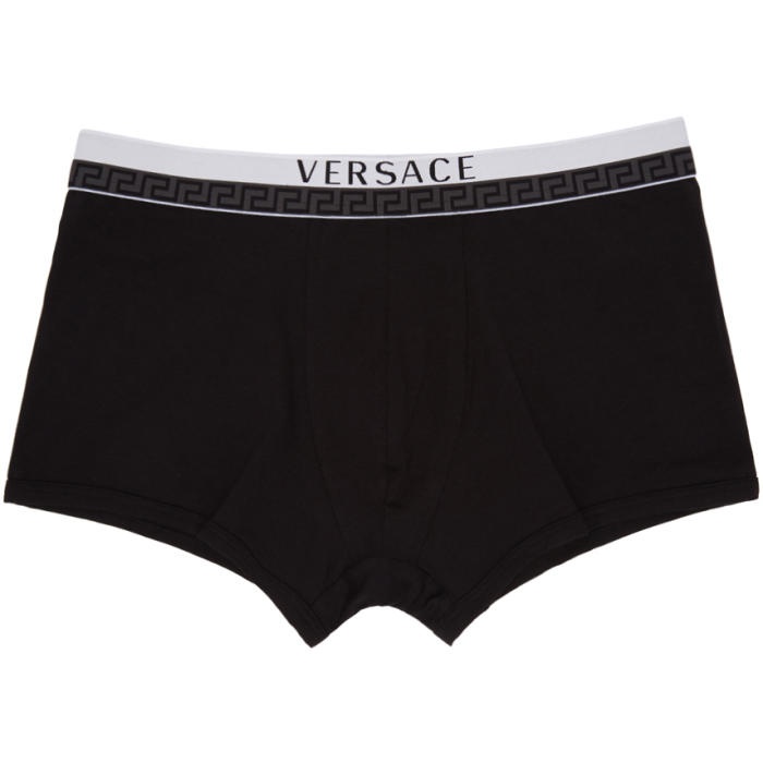 Photo: Versace Underwear Black Greek Key Boxer Briefs