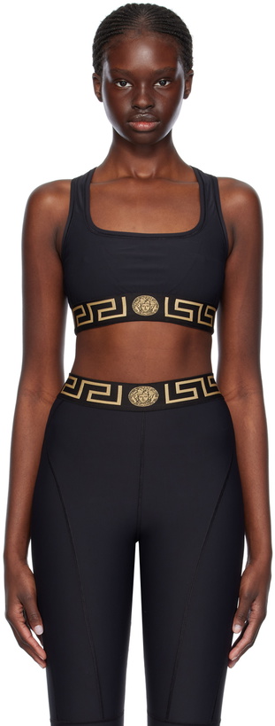 Photo: Versace Underwear Black Greca Border Bra