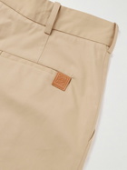 Loewe - Paula's Ibiza Straight-Leg Pleated Cotton-Twill Trousers - Neutrals