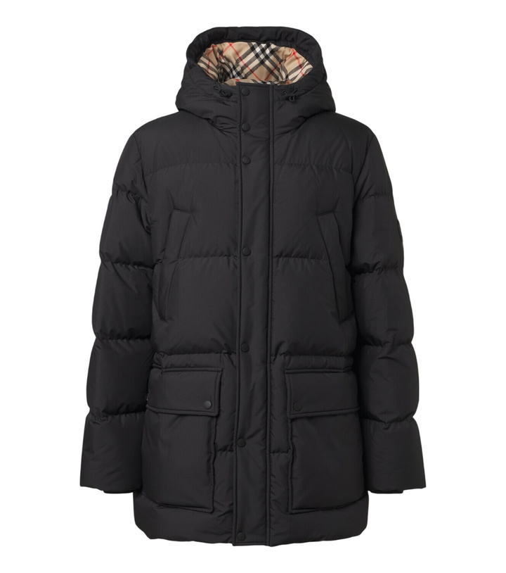 Photo: Burberry Burberry Check hooded down coat