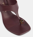 Etro 90 leather wedge sandals