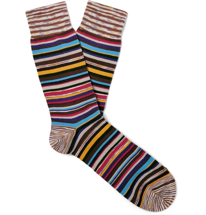 Photo: Missoni - Striped Cotton-Blend Socks - Multi