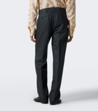 Dries Van Noten Herringbone wool straight pants
