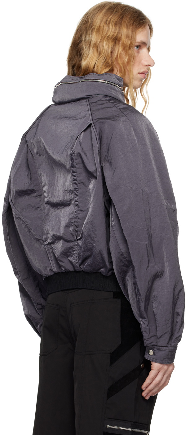 CMMAWEAR Purple Anatomical Parachute Bomber Jacket CMMAWEAR