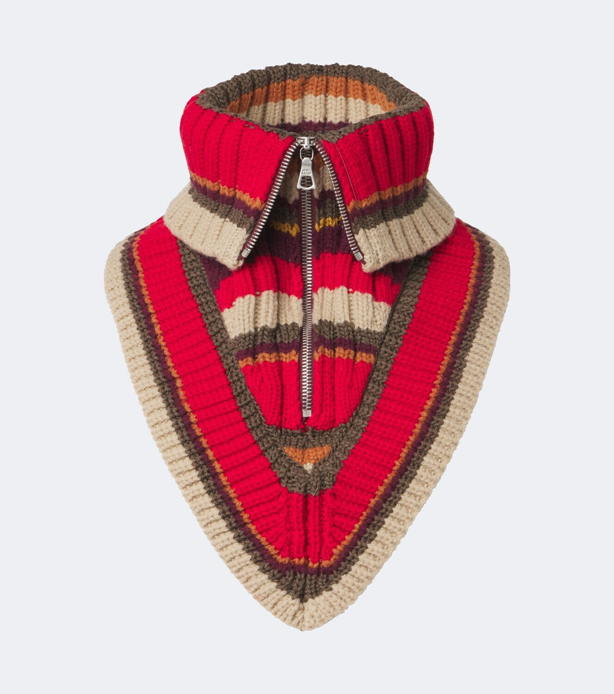 Dries Van Noten Striped wool zip-up collar