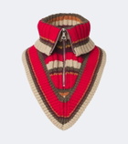 Dries Van Noten Striped wool zip-up collar