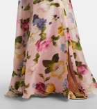 Carolina Herrera Floral linen and silk gown