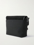 LOEWE - Leather-Trimmed Suede and Canvas Messenger Bag