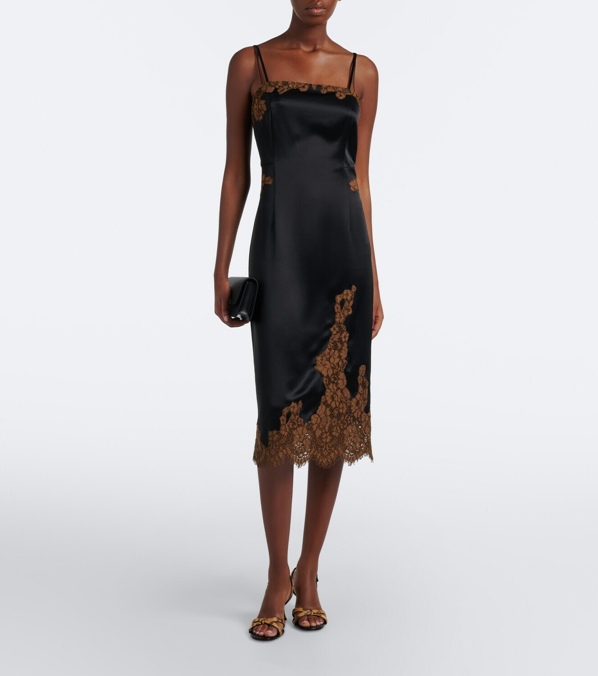 Dorothee Schumacher Lace-trimmed satin slip dress
