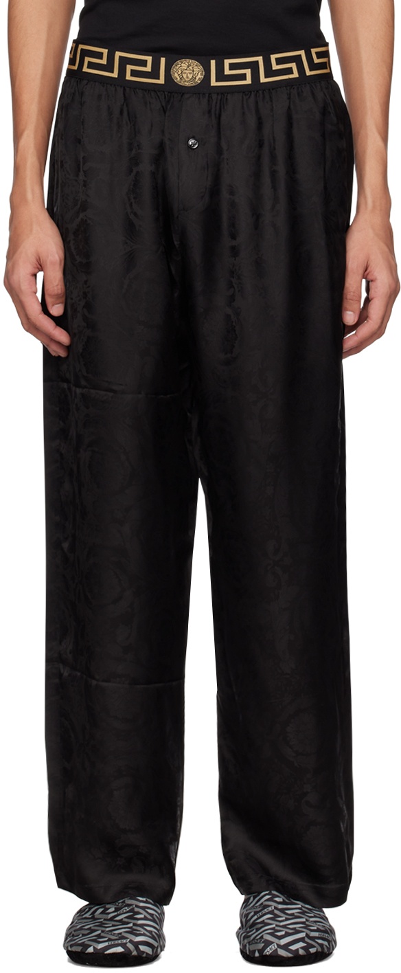 Photo: Versace Underwear Black Barocco Pyjama Pants
