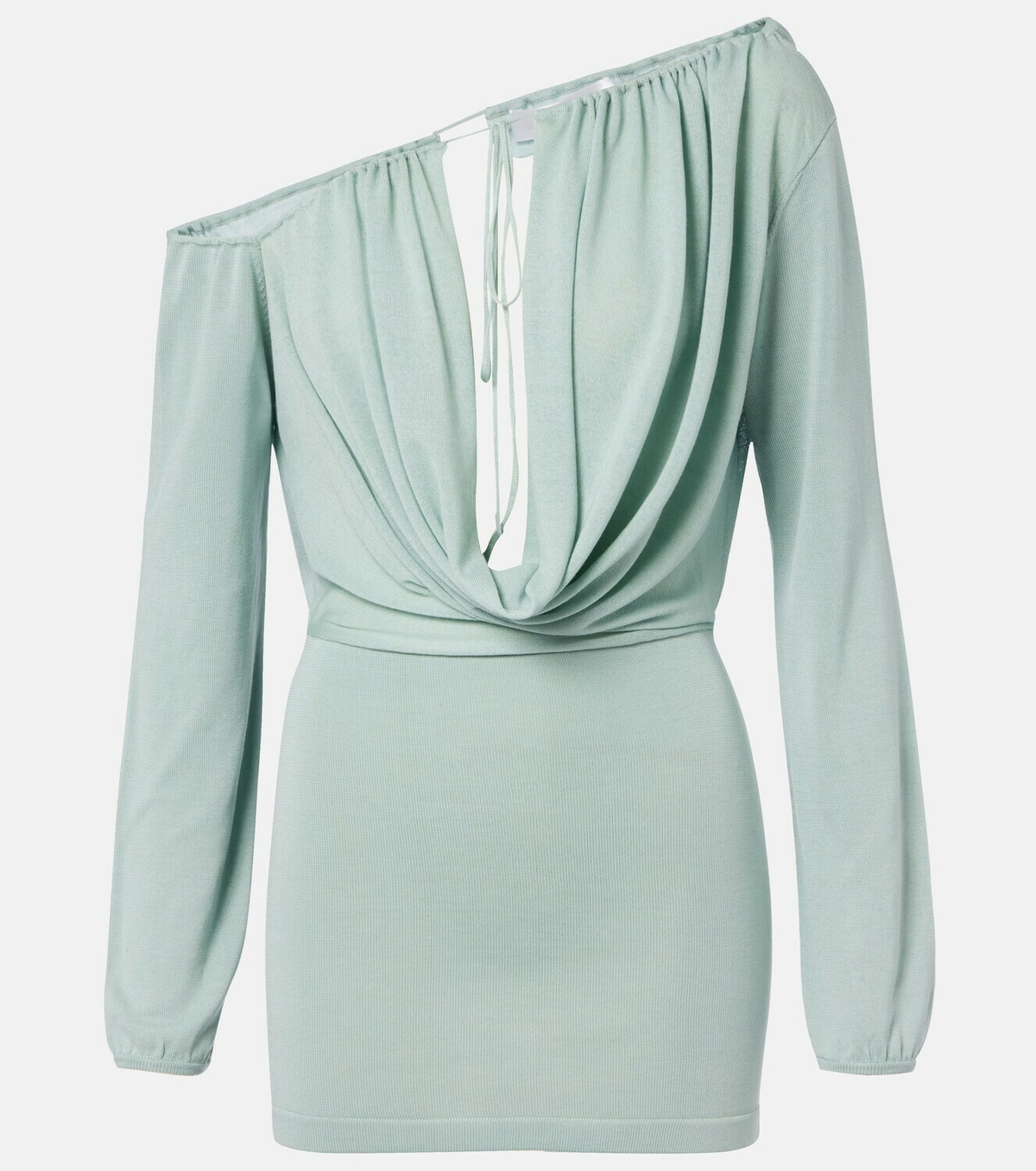 Aya Muse Sola asymmetric draped minidress