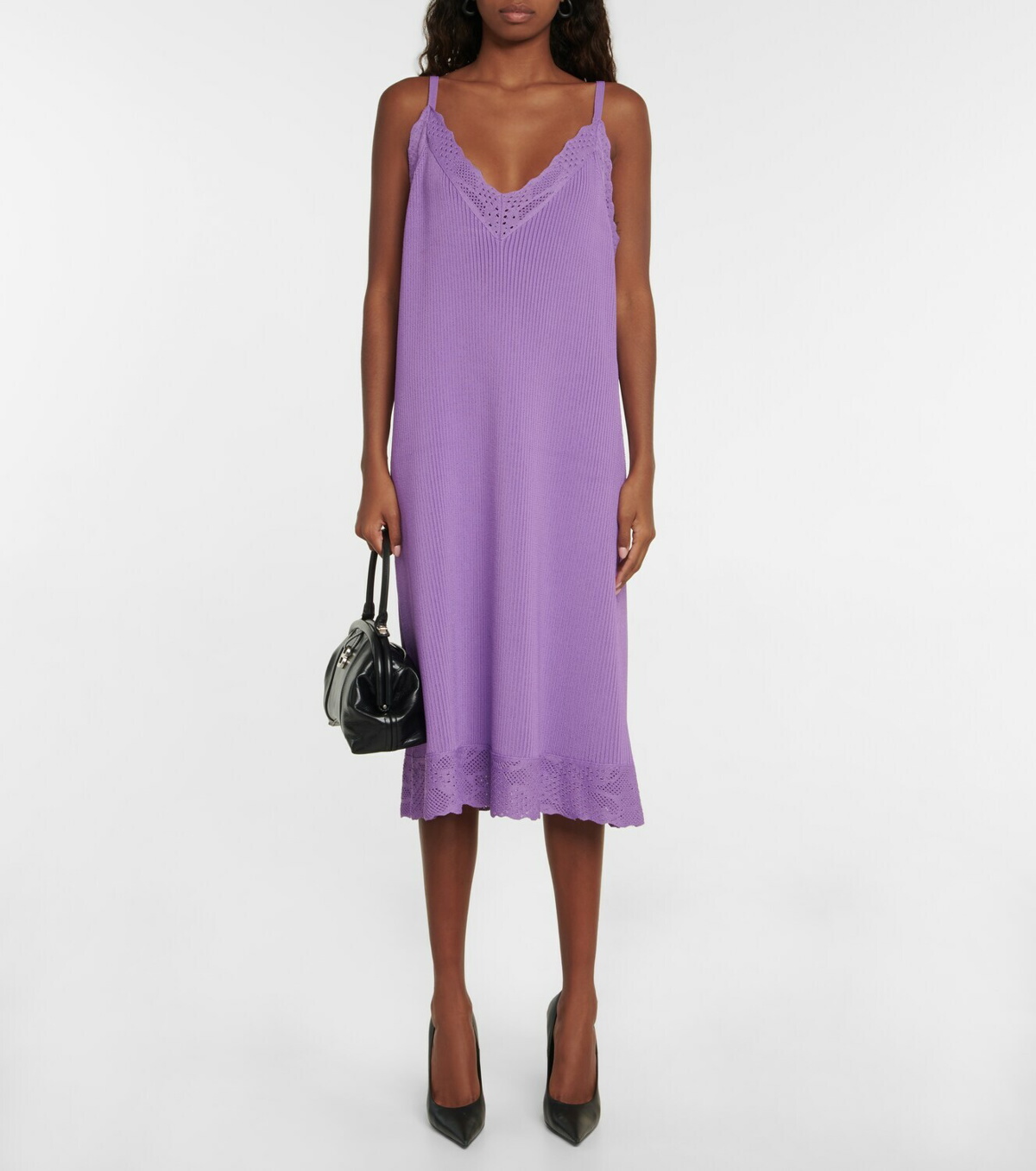 Balenciaga Lace-knit slip dress Balenciaga