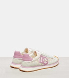 Dolce&Gabbana DG Cushioned leather-trimmed sneakers