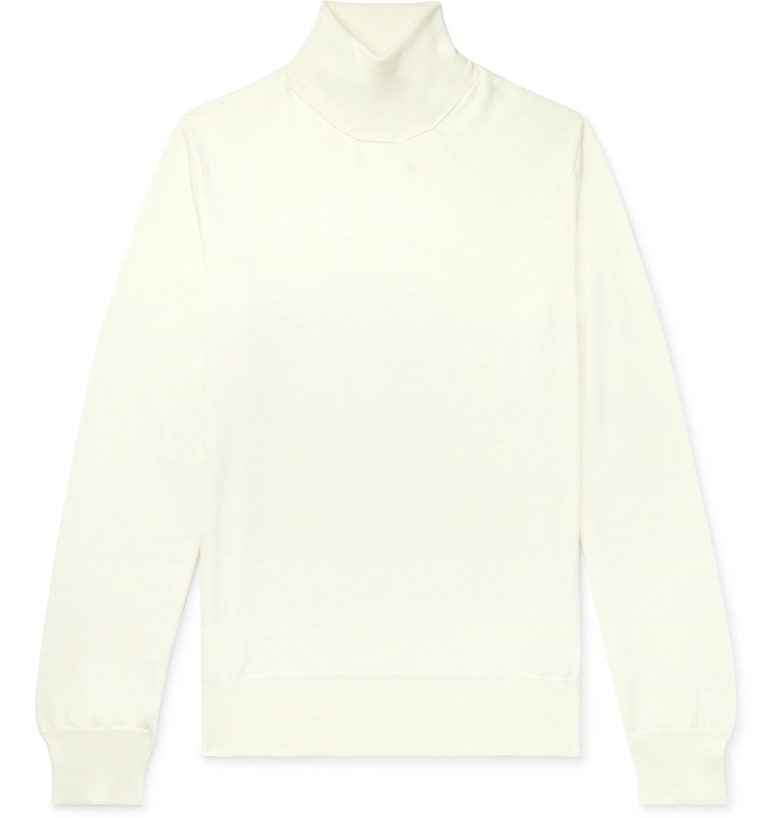 Photo: Dolce & Gabbana - Cashmere and Silk-Blend Rollneck Sweater - Ecru