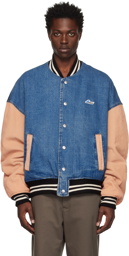 We11done Blue Varsity Denim Jacket