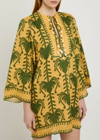 Johanna Ortiz Wild Savannah Printed Linen Tunic Yellow