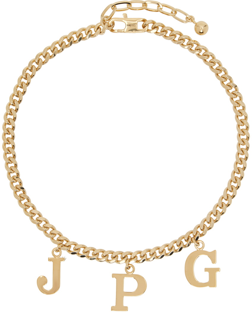 Jean Paul Gaultier Gold 'The JPG' Necklace Jean Paul Gaultier