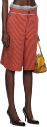 Martine Rose Red Twisted Skate Shorts