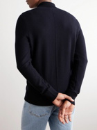 Brioni - Ribbed Cashmere Zip-Up Sweater - Blue