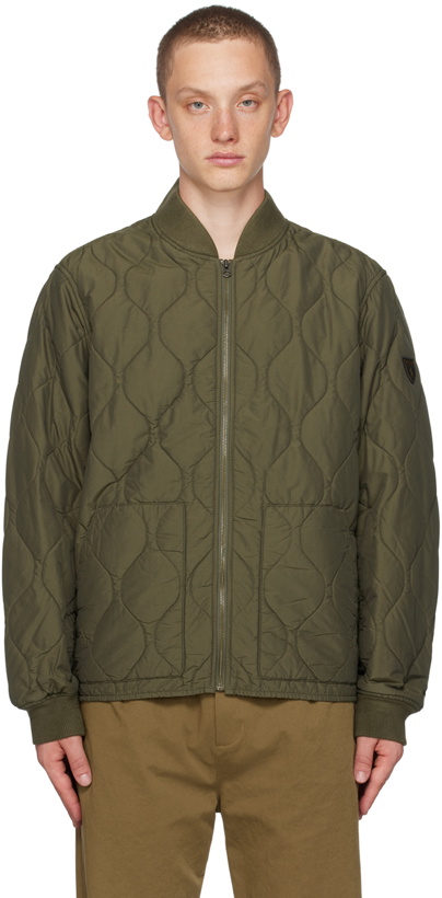 Photo: Polo Ralph Lauren Green Quilted Bomber Jacket
