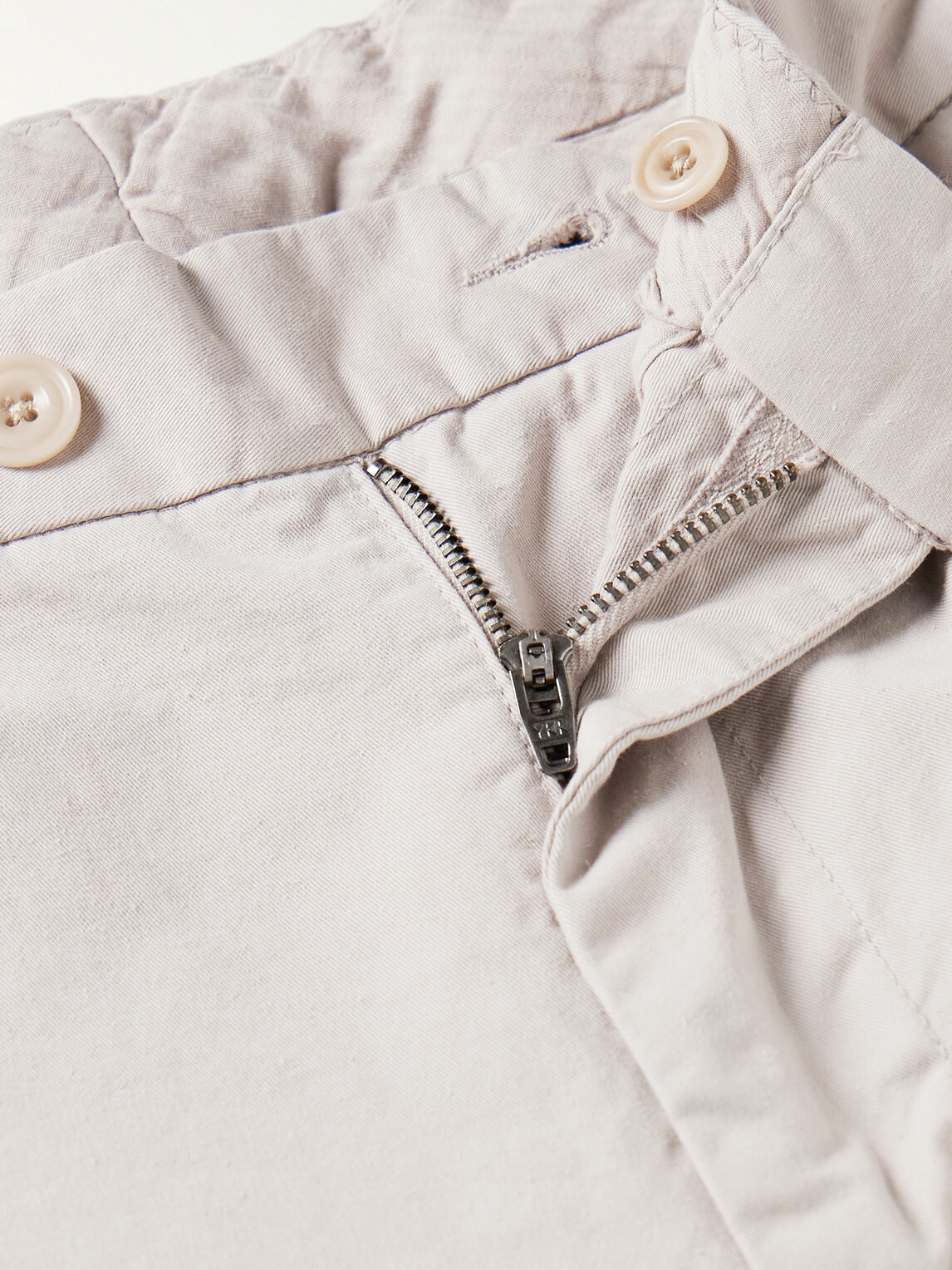 Hartford - Taylor Straight-Leg Cotton-Gabardine Trousers - Neutrals
