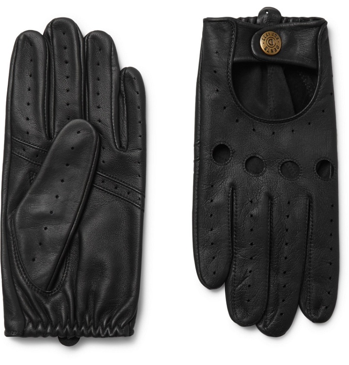 Photo: Dents - Silverstone Touchscreen Leather Driving Gloves - Black