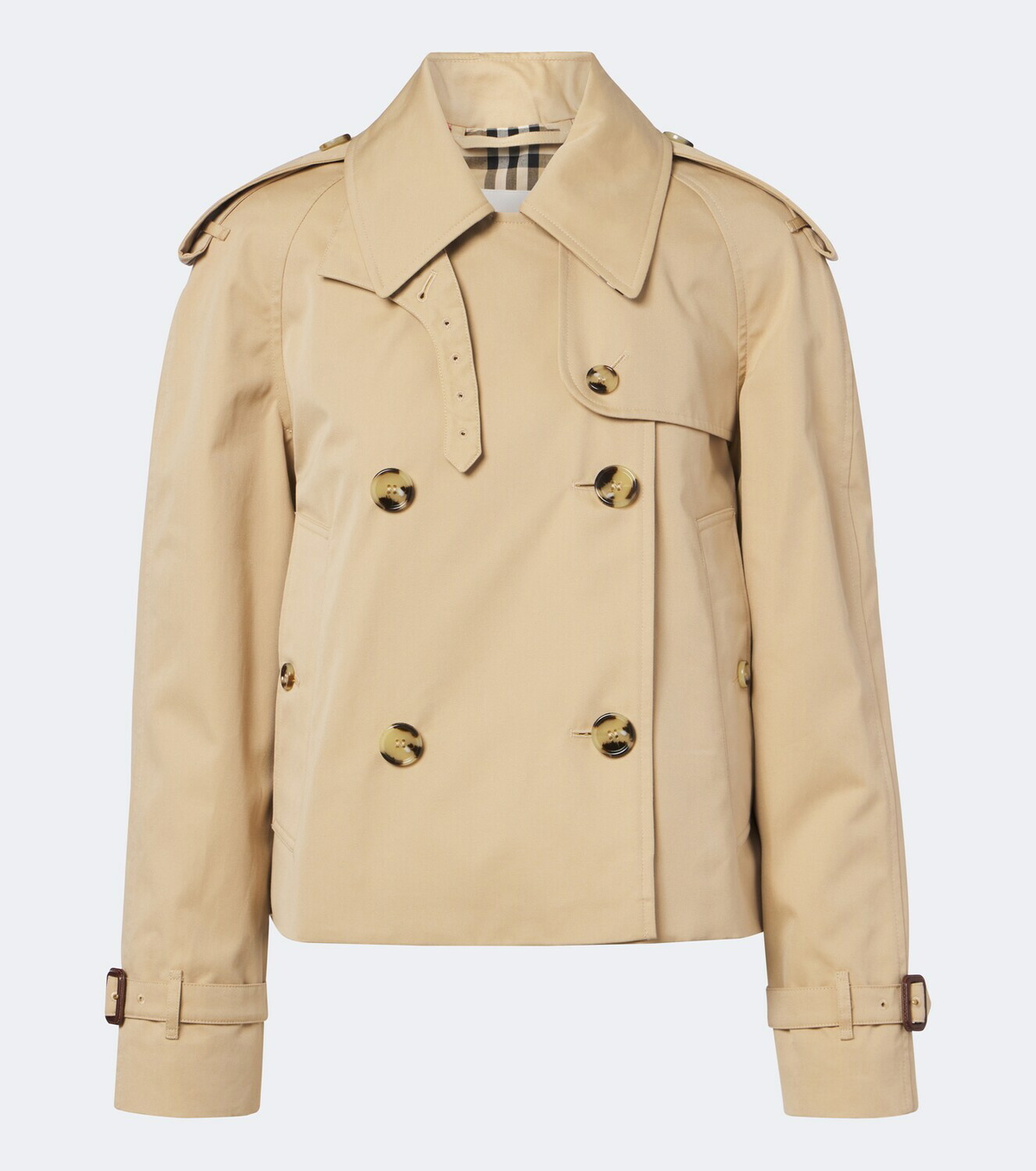 Burberry Double-breasted cotton gabardine jacket
