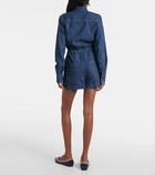 Valentino Halterneck denim playsuit