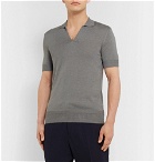 Orlebar Brown - Mallory Slim-Fit Silk and Cotton-Blend Polo Shirt - Gray