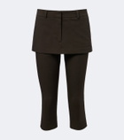 Acne Studios Layered cotton capri pants