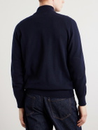 N.PEAL - Carnaby Organic Cashmere Half-Zip Sweater - Blue