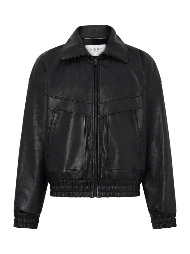Photo: SAINT LAURENT - Leather Jacket - Black