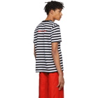 Noah NYC Black and White Striped Lets Go To Bed The Cure T-Shirt